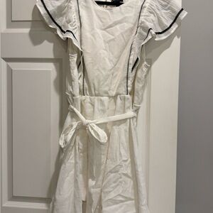 Banana Republic Cream Dress with Black Accents